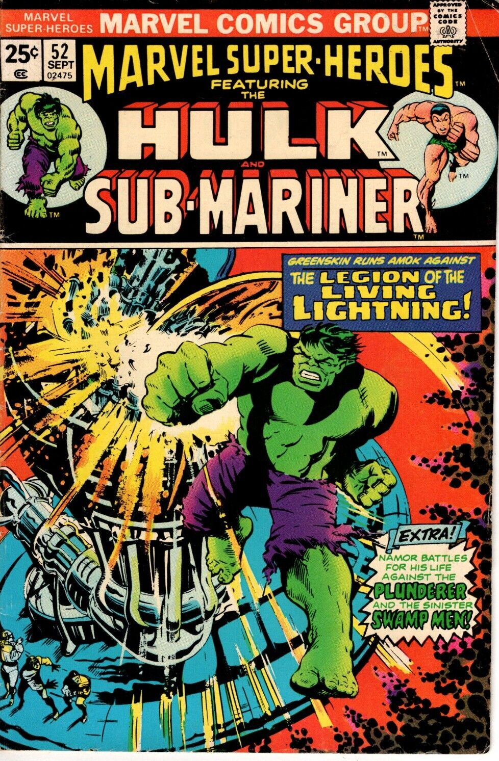 Marvel Super-Heroes Featuring Hulk and Sub-Mariner #52 (1975) G/G-