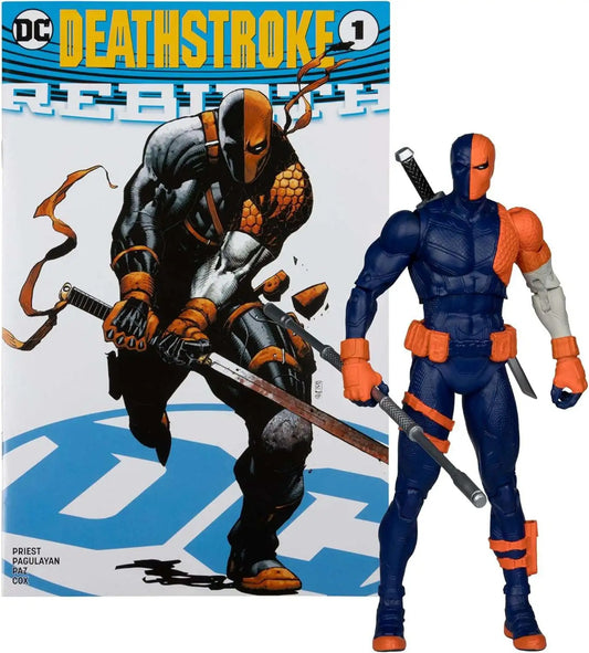 McFarlane Toys DC Direct Deathstroke Action Figure with Comic Book [DC Rebirth]