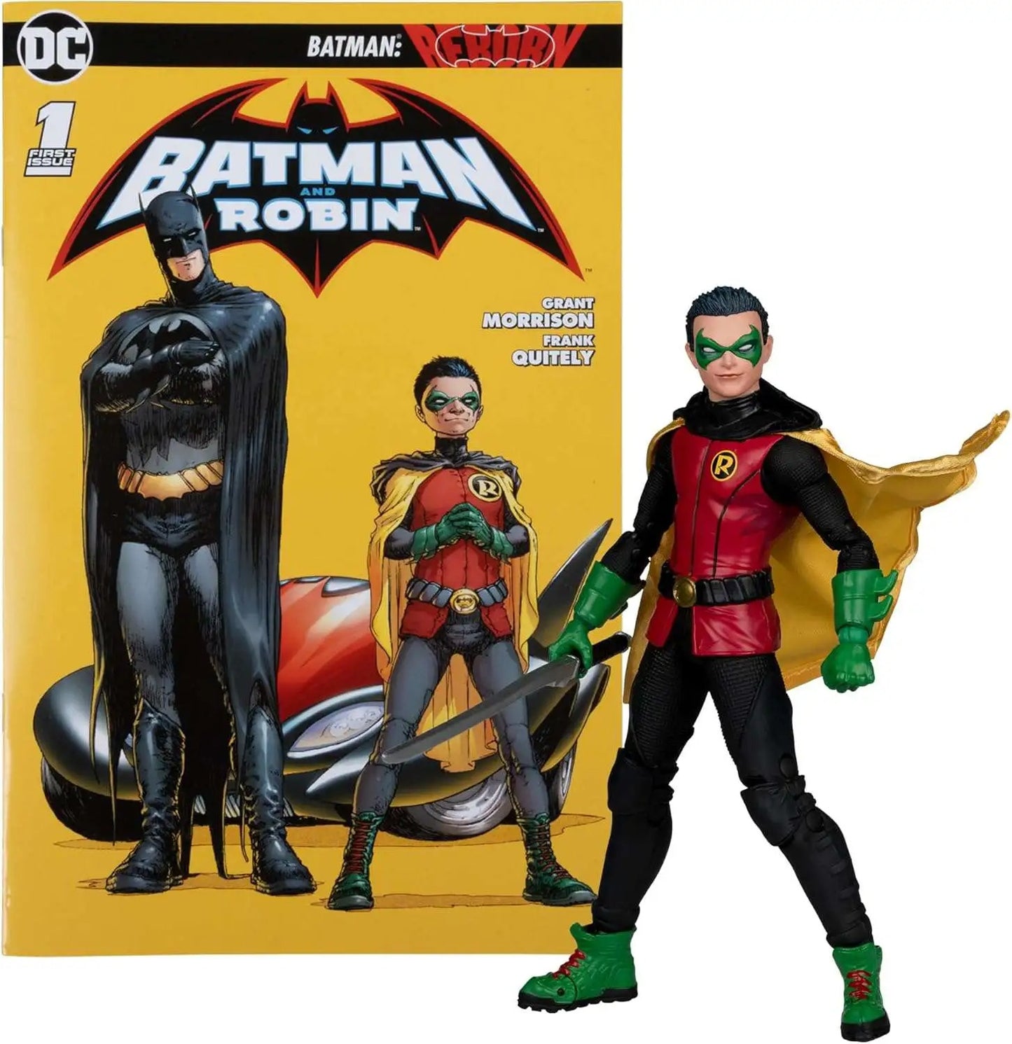 McFarlane Toys DC Direct Batman Reborn Robin Action Figure with Comic Book [Damian Wayne]