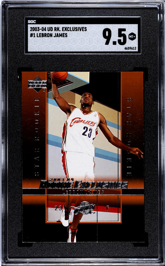 2003-04 Upper Deck Rookie Exclusives Lebron James #1 SGC 9.5 Rookie Card