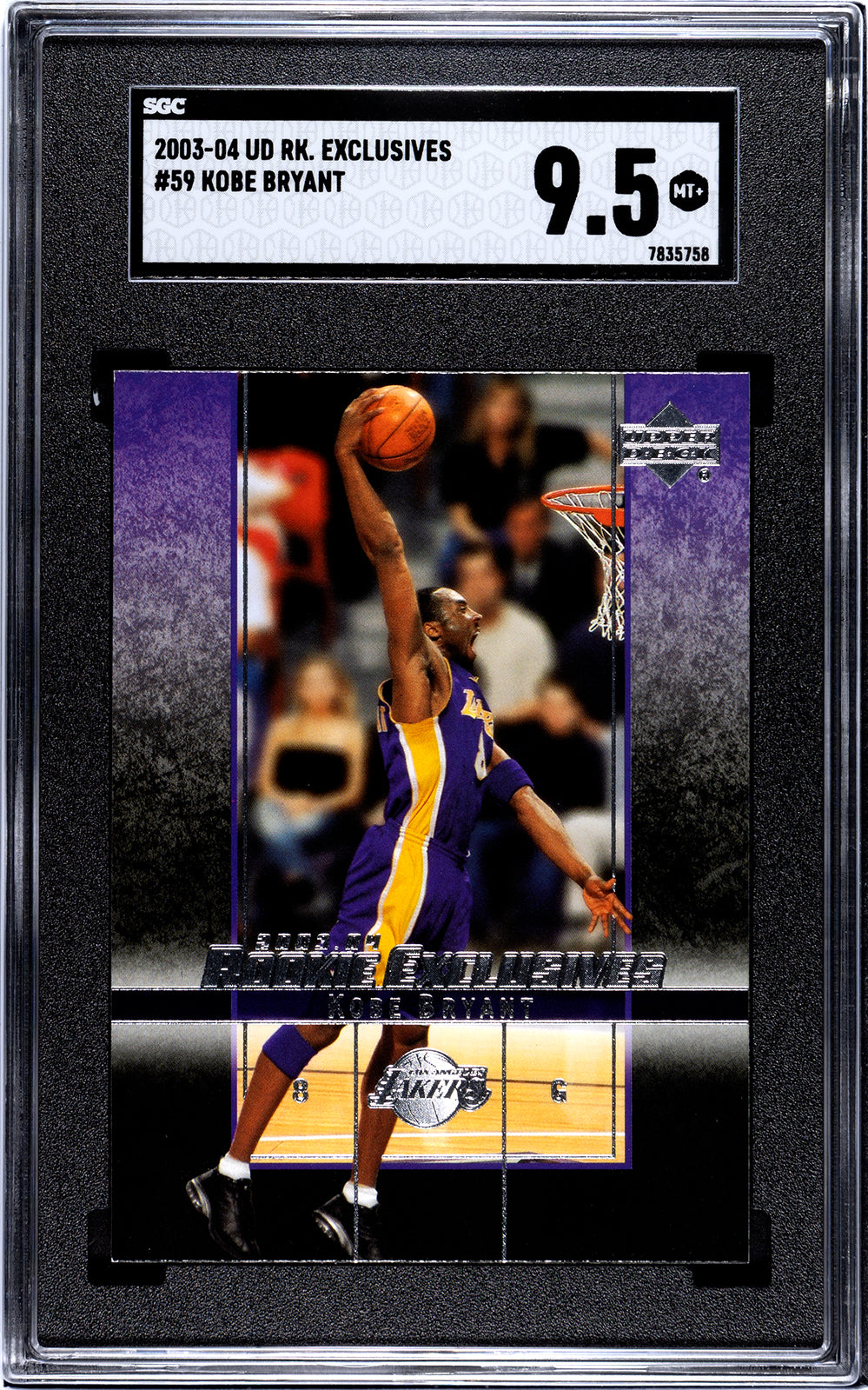 2003-04 Upper Deck Rookie Exclusives Kobe Bryant #59 SGC 9.5