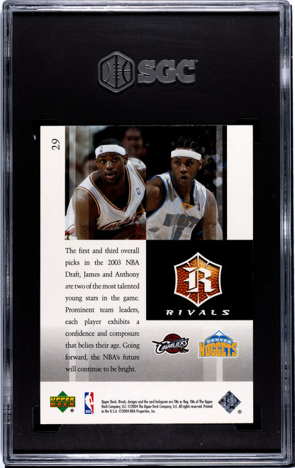 2004-05 Upper Deck Rivals Lebron James/Carmelo Anthony #29 SGC 9.5 RC