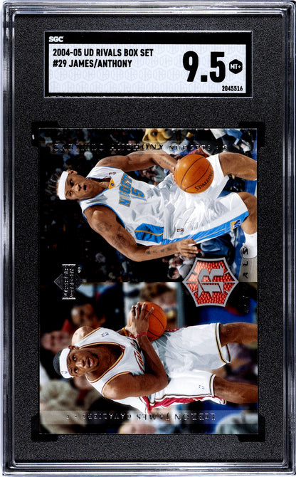 2004-05 Upper Deck Rivals Lebron James/Carmelo Anthony #29 SGC 9.5 RC