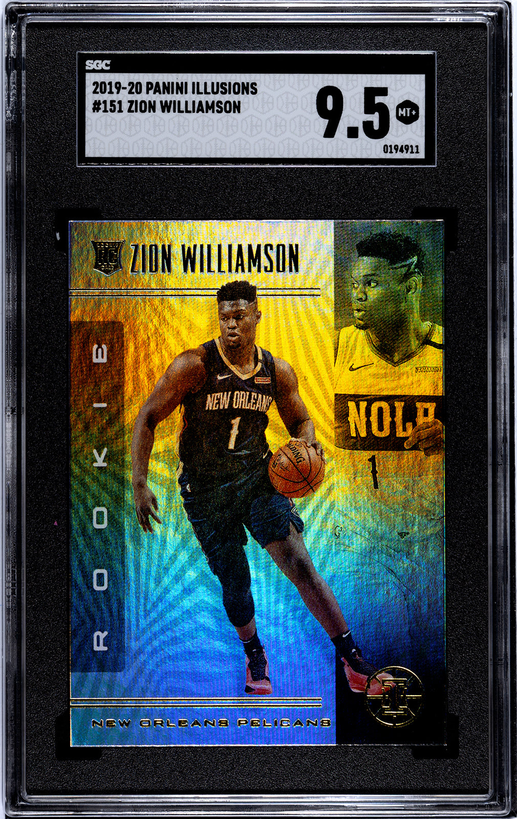 2019-20 Panini Illusions Zion Williamson #151 Rookie Card SGC 9.5