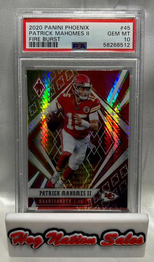 2020 Panini Phoenix #45 Patrick Mahomes Fire Burst PSA 10