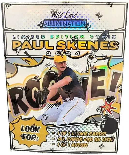 2024 Wild Card Alumination Paul Skenes Limited Edition Comix Trading Card Hobby Box [6 Encased Cards]