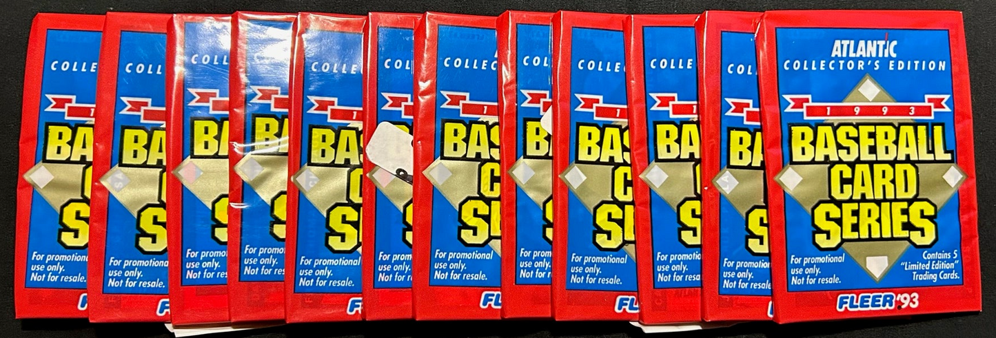 1993 Fleer Atlantic Collector's Edition Baseball Card Wax Packs - Lot of (12)