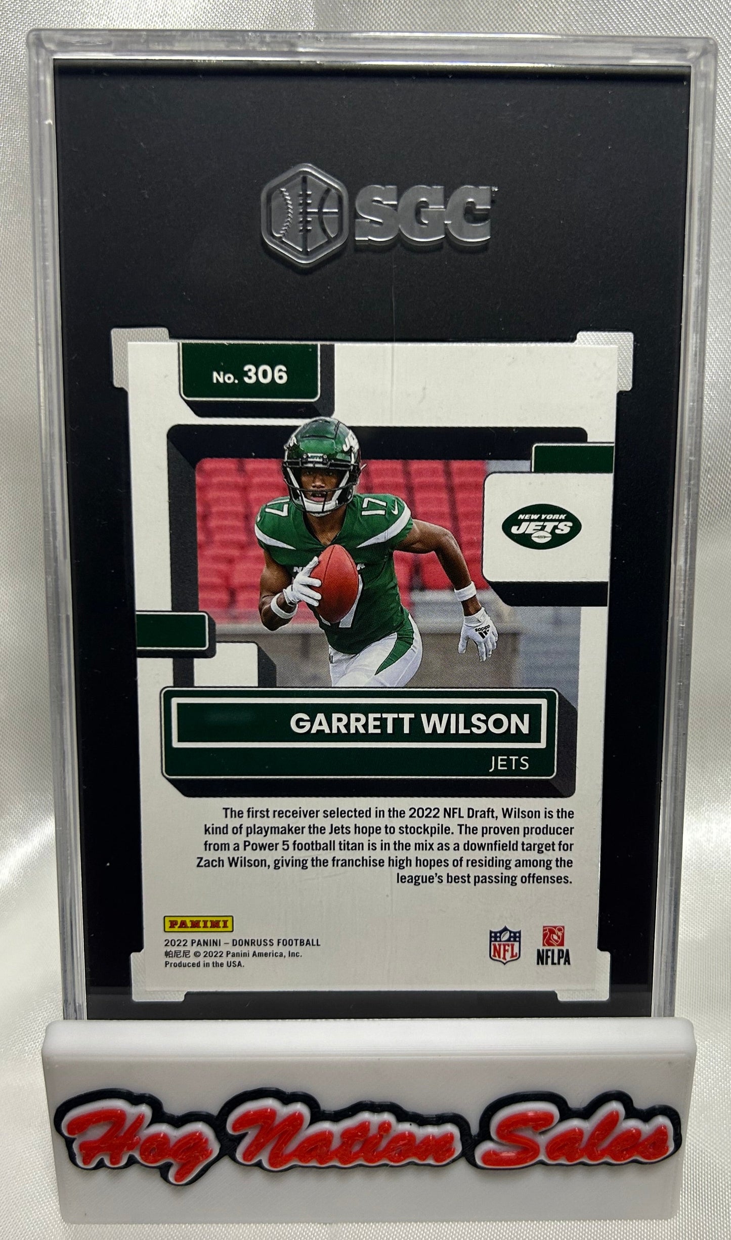 2022 Panini Donruss Garrett Wilson #306 Rated Rookie Card SGC 9.5