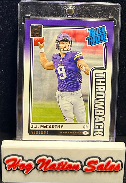 2024 Donruss JJ McCarthy Throwback Rated Rookie