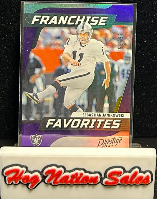 2024 Panini Prestige Sebastian Janikowski Franchise Favorites Purple 53/98