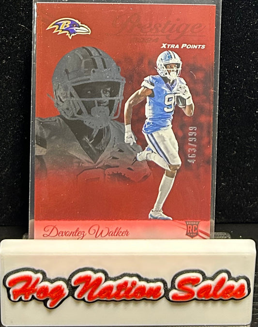 2024 Panini Prestige Devantez Walker RC Xtra Points Red 463/999