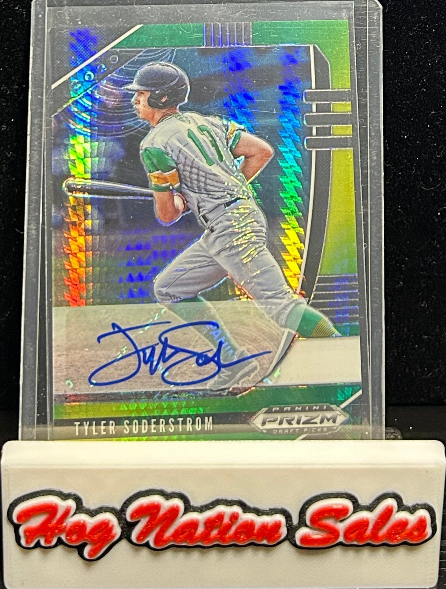 2020 Panini Prizm Draft Picks Baseball Tyler Soderstrom Green Pulsar Autograph