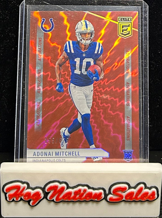 2024 Panini Donruss Elite Adonai Mitchell Aspirations Orange Shimmer 155/875