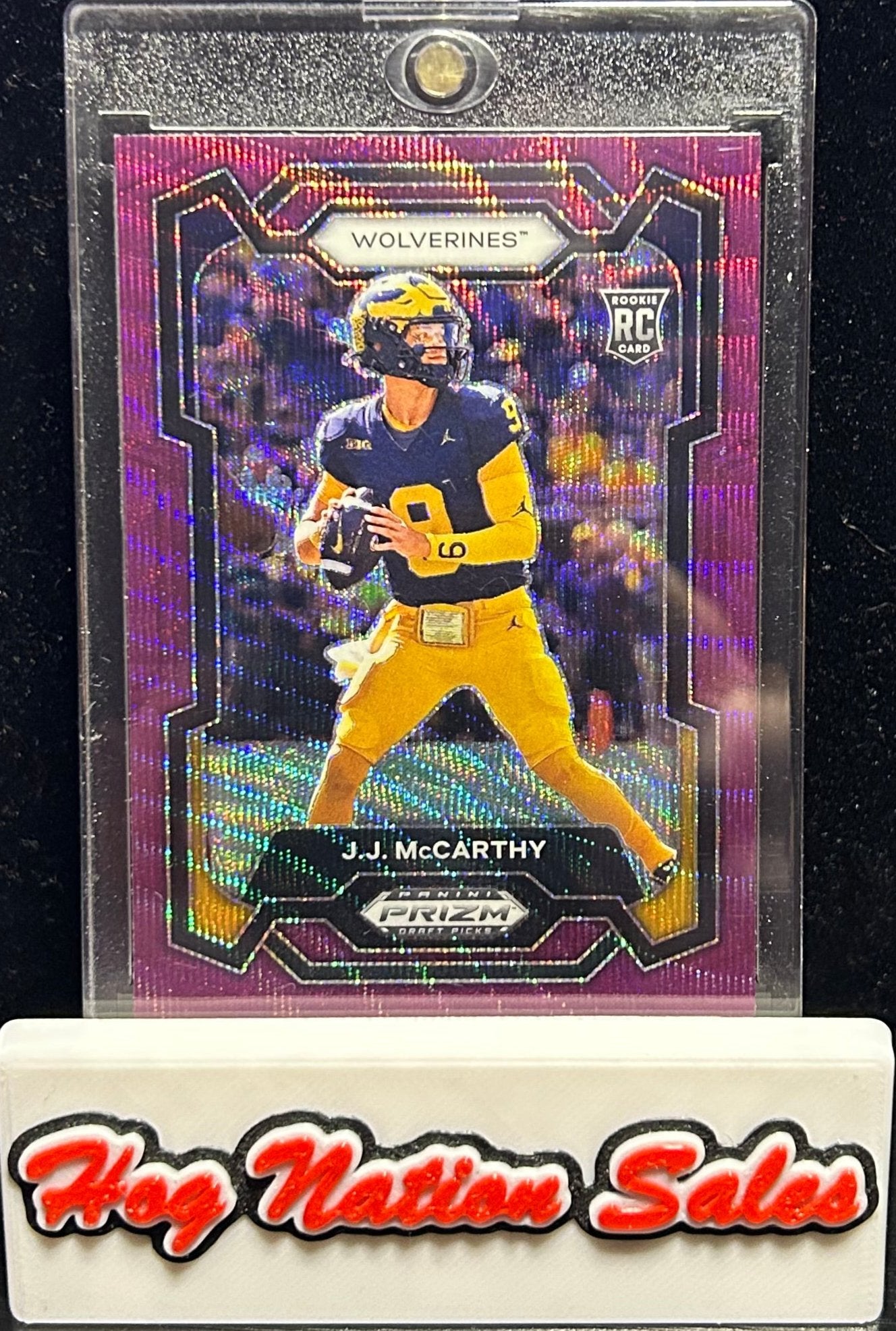 2024 Panini Prizm Draft Picks JJ McCarthy RC Purple Wave Prizm