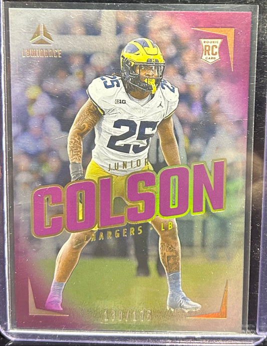 2024 Panini Luminance Junior Colston RC Purple 138/175