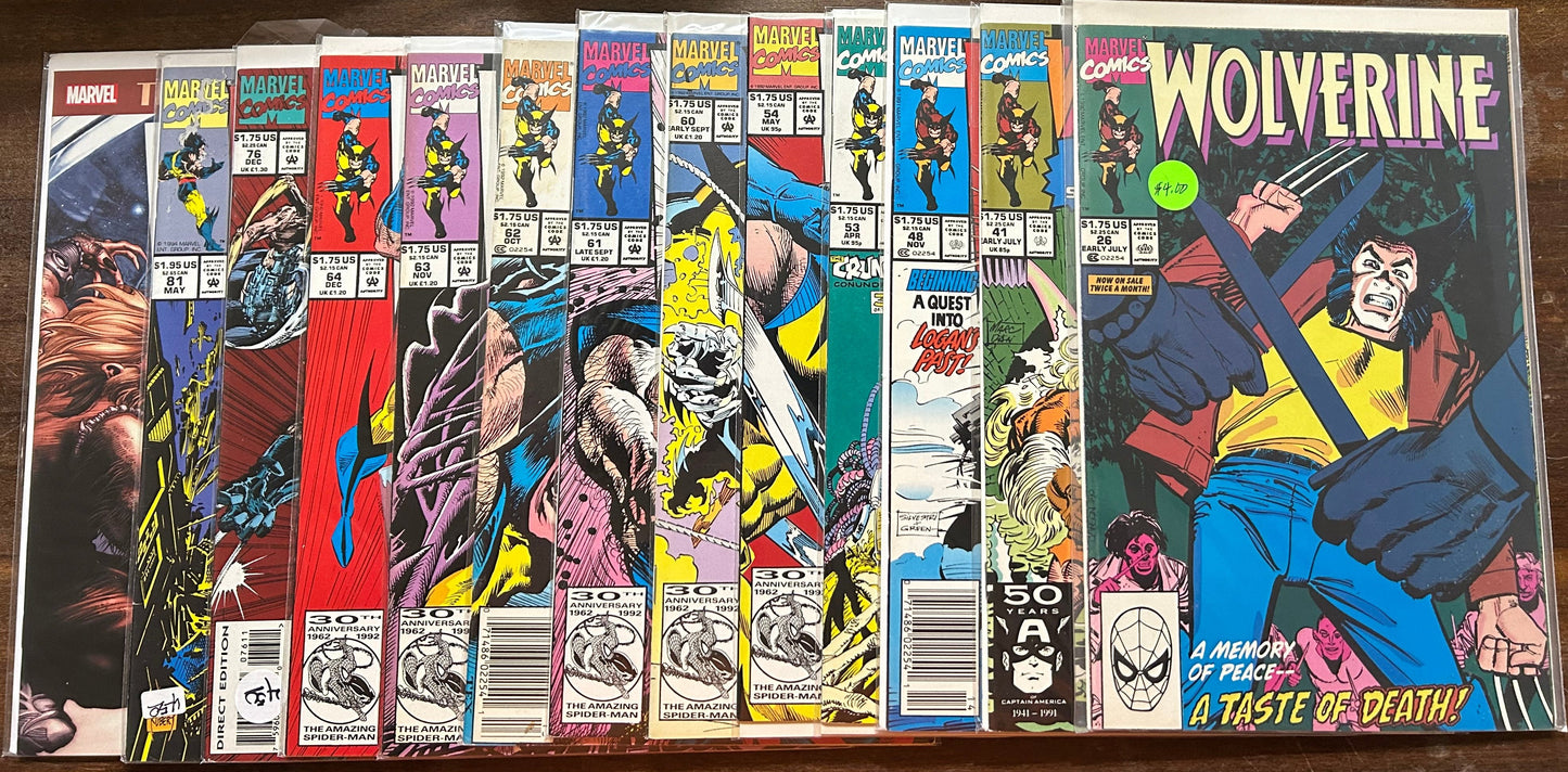 Wolverine (1991) 13 Comic Lot