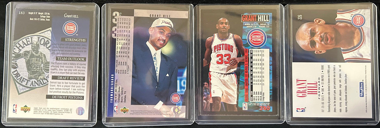 Grant Hill Rookie Card Lot of (4)