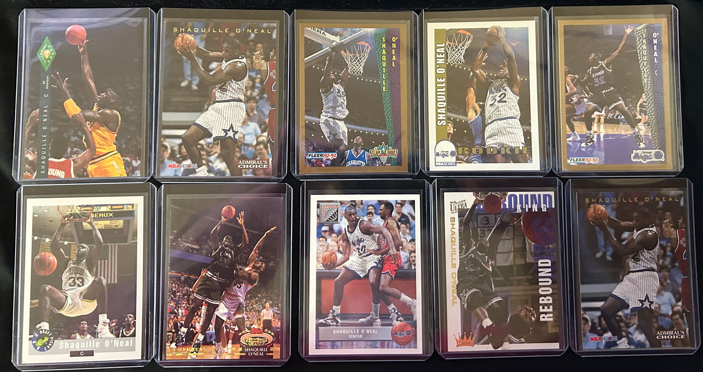 Shaquille O'Neal Rookie Card Lot of (10)