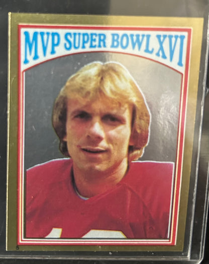 1982 Topps #5 Joe Montana "Coming Soon" Sticker