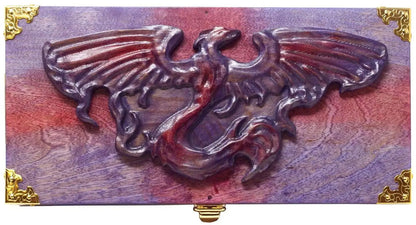 Dungeons & Dragons Adventure Case [Flame Birch Ruby Wood, Phoenix Engraving, Rust Felt]