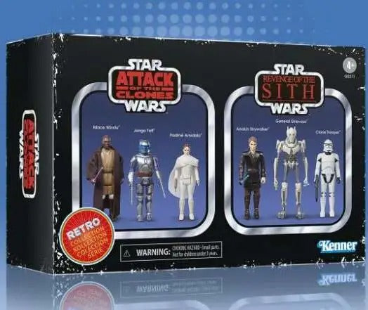 Star Wars Retro Collection Attack of the Clones & Revenge of the Sith Exclusive Action Figure 6-Pack