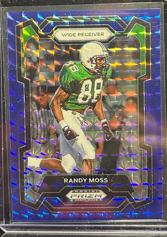 2024 Panini Prizm Draft Picks Randy Moss Blue Prizm 26/89