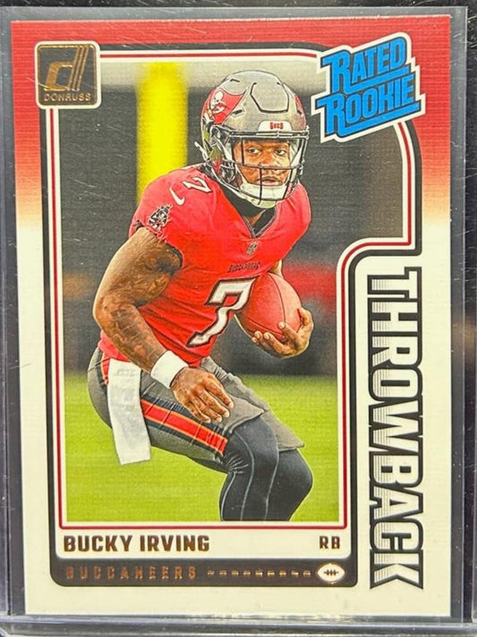 2024 Panini Donruss Bucky Irving Rated Rookie Canvas Throwback