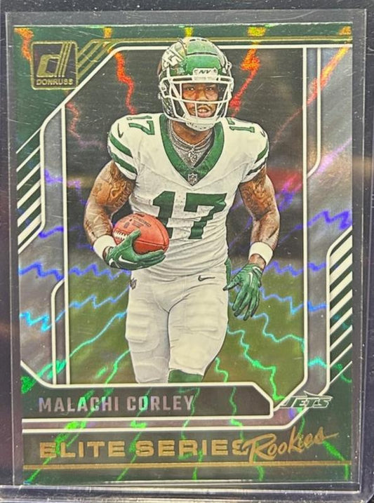 2024 Panini Donruss Malachi Corley Elite Series Rookies Green Static Color Match