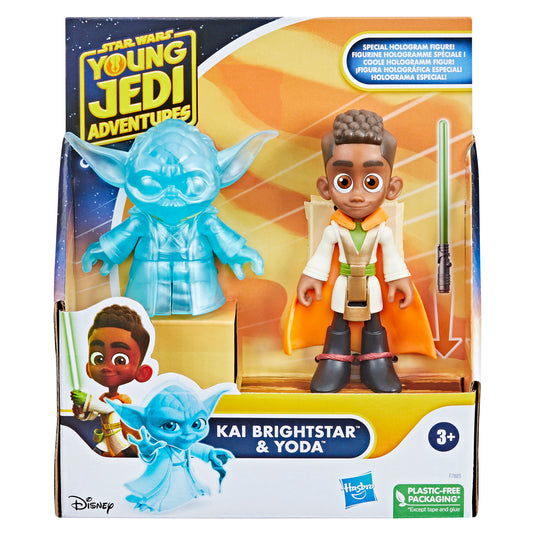 Star Wars: Young Jedi Adventures Kai Brightstar and Yoda Preschool Kids Toy Action Figure Set