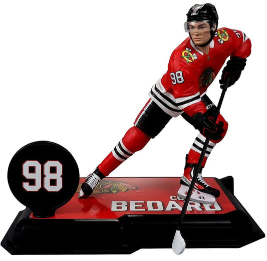 McFarlane Toys NHL Chicago Blackhawks Sports Hockey Connor Bedard Action Figure [New Pose, Red Jersey, Regular Version]