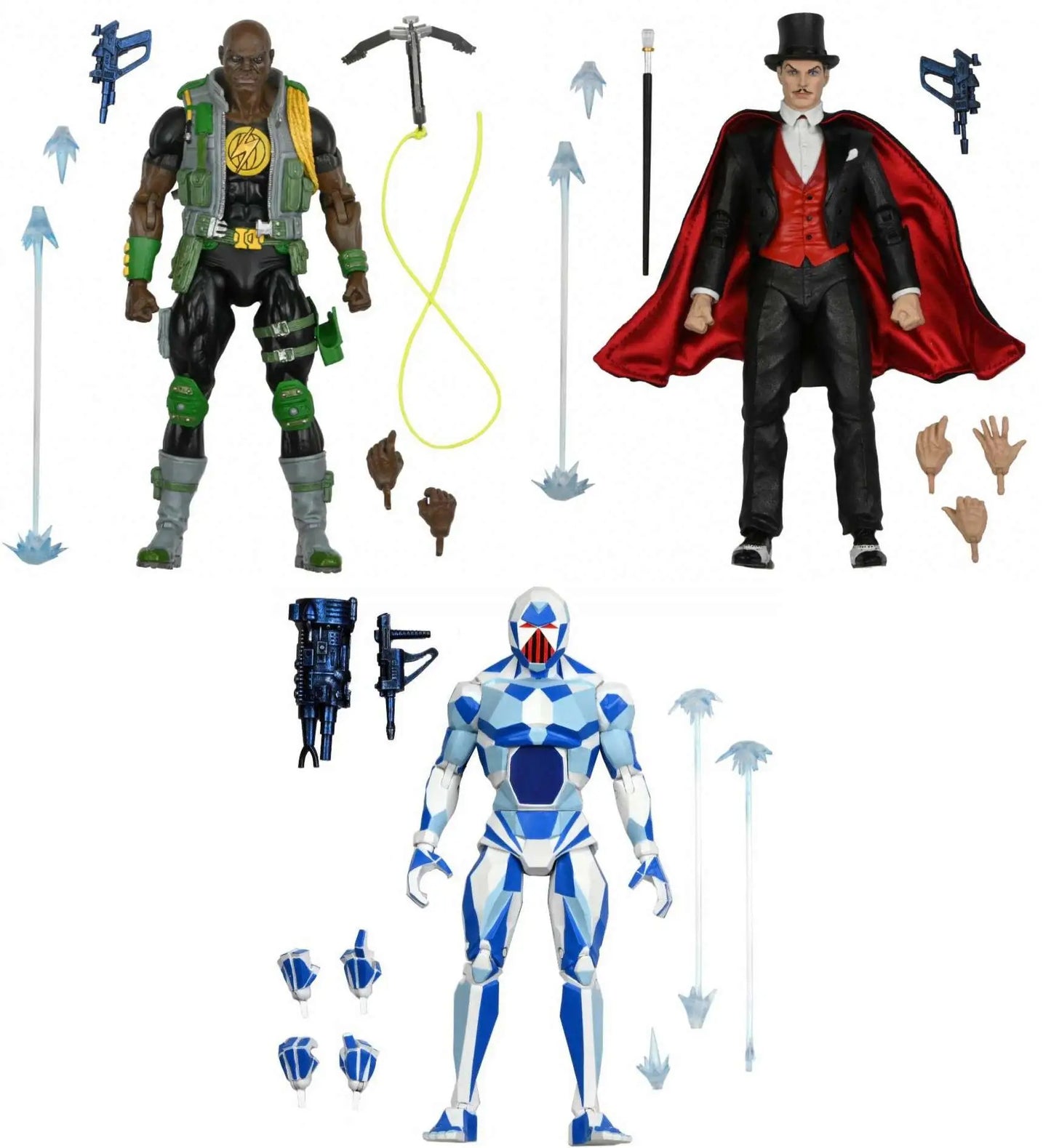 NECA Defenders of the Earth King Features Series 2 Lothar, Mandrake & Garax Set of 3 Action Figures