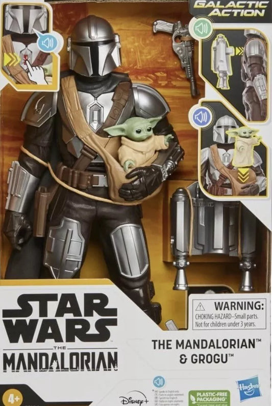 Star Wars Galactic Action The Mandalorian & Grogu Electronic Talking Figure